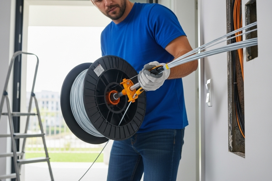 Eve Fiber Kablo Çektirme Daireye Fiber Kablo Çekmek 3 Daireye Fiber Kablo Çekmek